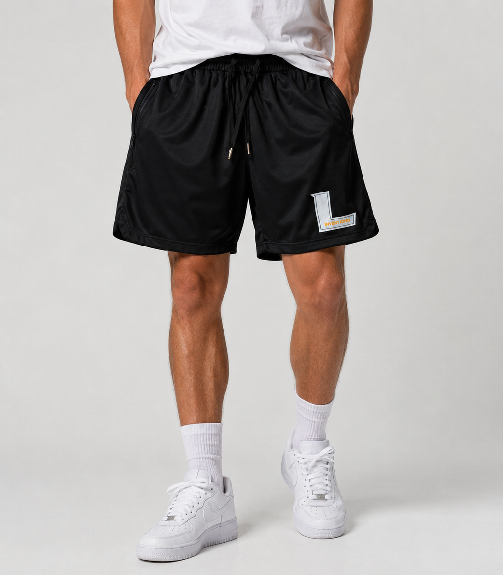 CLASSIC BLACK SHORTS.