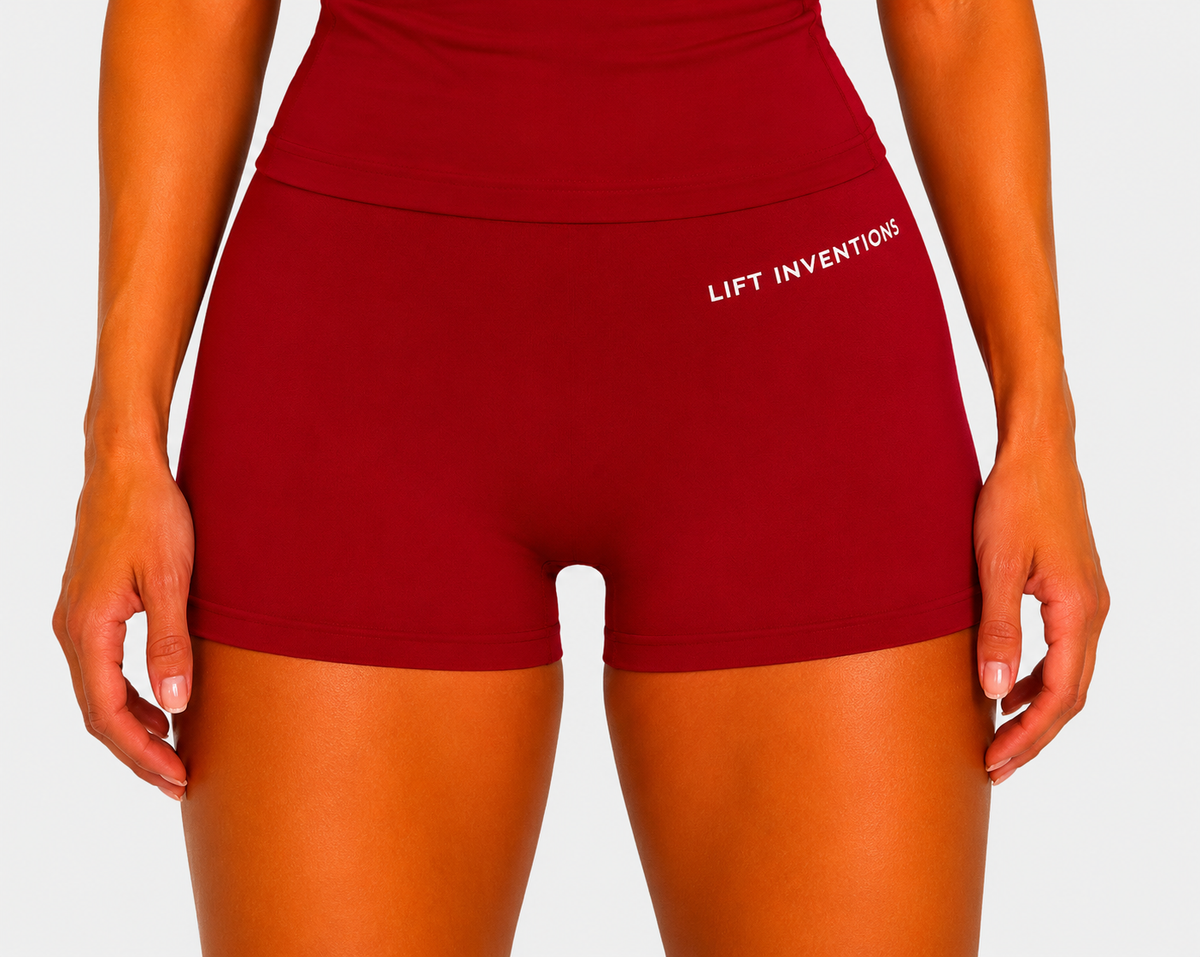 Red Scrunch shorts