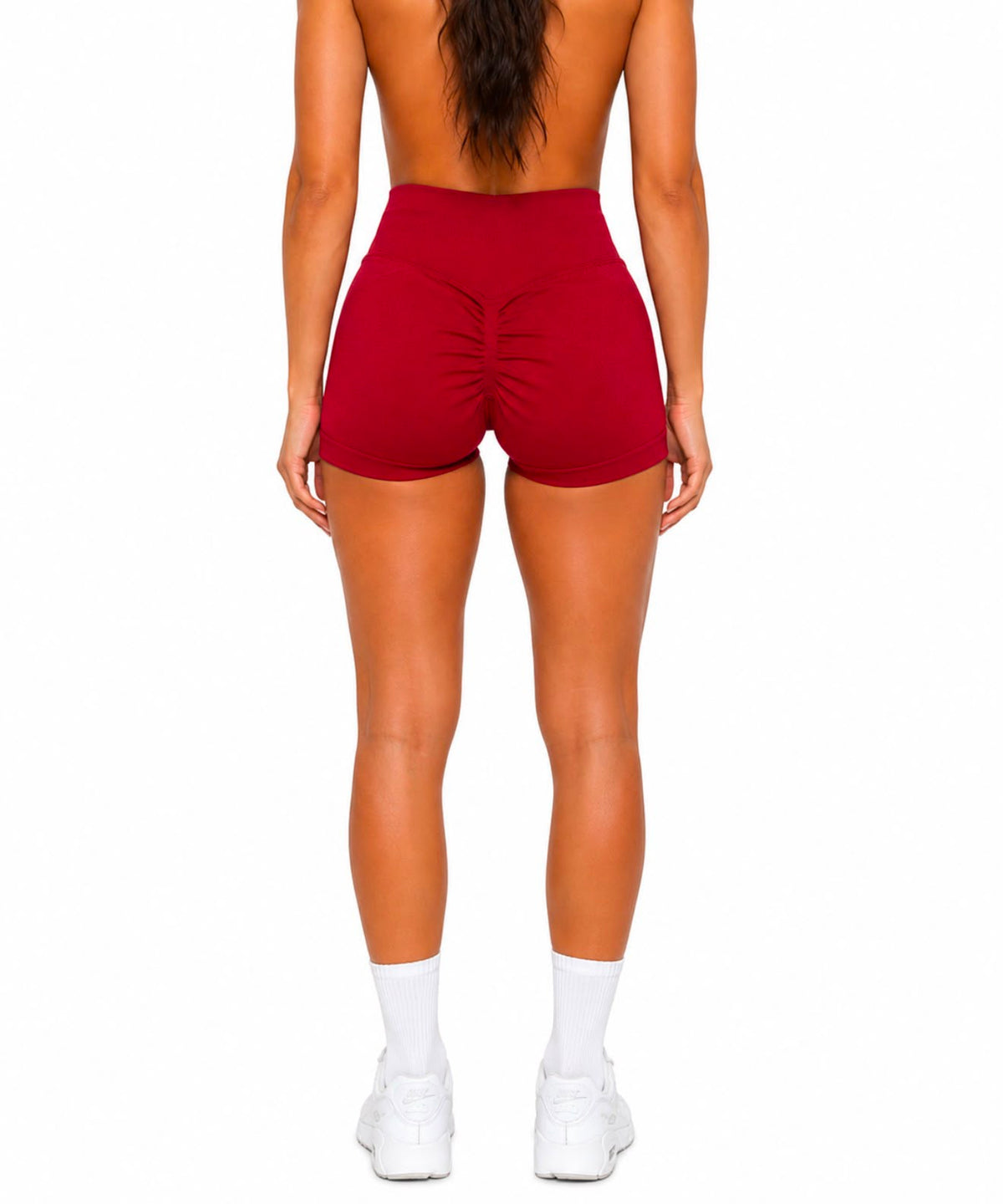 Red Scrunch shorts