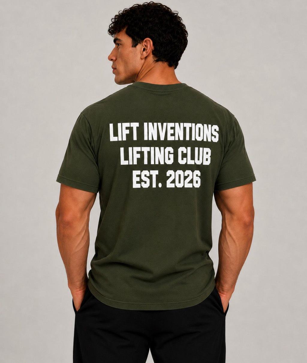 Lift Inventions Lifting Club Tee – Navy Green