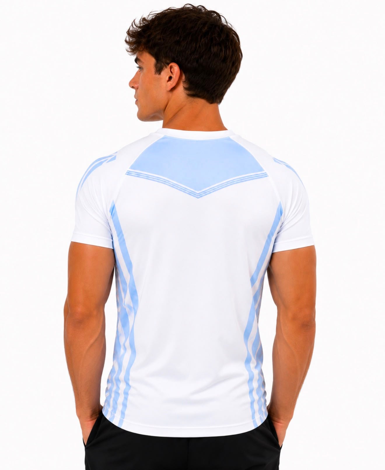 Lift Inventions Performance Tee – White/Blue